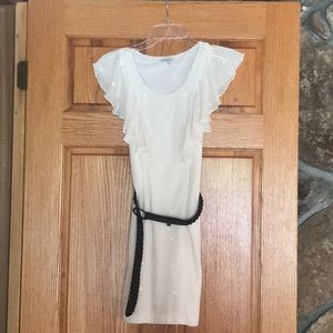 Charlotte Russe white dress with belt